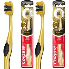 1001 360 Charcoal Gold Çok Yönlü Koruma Yumuşak Diş Fırçası (2 Paketi)