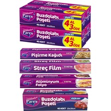 1001 Buzdolabı Poşeti, Streç Film, Pişirme Kağıdı ve Alüminyum Folyo Paketi