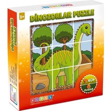 1001 Dinozorlar 3D Küp Puzzle, Seri 2, 9 Küp 6 Dinazor Yapboz