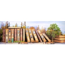 1001 1000 Parça Ağaç Hayattır/kitap Sokağı Panoramik Puzzle