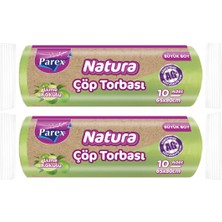 1001 Natura 10'lu Çöp Torbası Büyük Boy 65 x 80 cm Ikili Paket