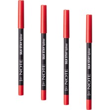1001 Cosmetics Silk Stay Lipliner Suya Dayanıklı Ipeksi Dudak Kalemi - 07 Cherry Silk (4 Paketi)