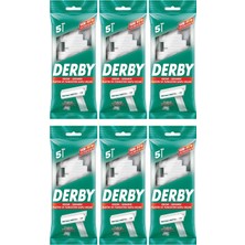 1001 Derby Tek Bıçaklı 5 Li Poşet x 6 Adet