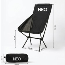 1001 Neo Trail Premium Katlanır Kamp Sandalyesi | Kolay Kurulum, 120KG Taşıma Kapasiteli, Taşıma Ça