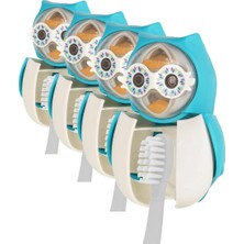 1001 Kum Saatli Hijyenik Mavi Diş Fırçası Saklama Kabı (4 Paketi)