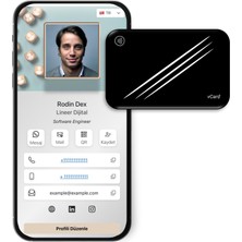 1001 Lineer Dijital Nfc Digital Business Card - Nfc Dijital Kartvizit - VCARD001
