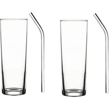 1001 Cam Pipetli Votka ve Limonata Bardağı 2 Adet