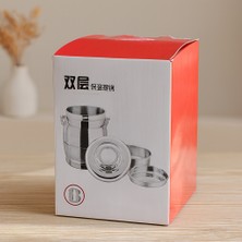 Alvera Paslanmaz Çelik 3lü Sefer Tası 1.6l (200+500+900 Ml) Metal Kulplu