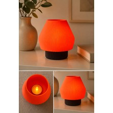 Wowolab Modern Dalga Formlu LED Tealight Mumluk 10 cm Masaüstü Dekor