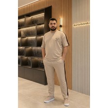 Belendir 2 Iplik Garnili Erkek Ikili Takım Bej