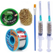 MHM Mechanic /lehim Teli 40GR 0,3mm Flux Lehim Toplama 2UUL-2015 Emme Teli 2,0mm Havya Lehimleme Teli SET13