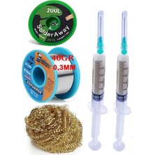 MHM Mechanic /lehim Teli 40GR 0,3mm Flux Lehim Toplama 2UUL-2015 Emme Teli 2,0mm Havya Lehimleme Teli SET20