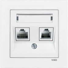 Esranın Dünyası Viko Karre 55 Serisi Data Nümeris Cat6 + Cat3 Beyaz -