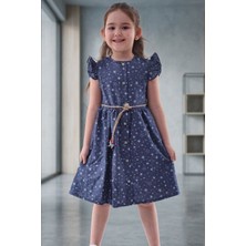 Tny Kids Collection Yazlık Kız Çocuk Yıldız Baskılı Elbise