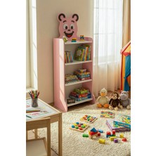 Alvera Happy Face Çocuk Kitaplığı Pembe