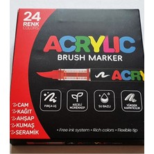Akrilik Marker Ufen Fırça Uçlu Akrilik Kalem 24'lü