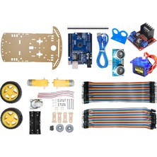 Atölye Elektronik Arduino 2WD Servolu Engelden Kaçan Robot Araba Kiti - Li-On 18650 Pil Yuvalı Set