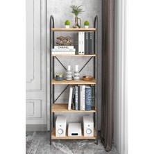 Alvera Metal Kitaplık Atlantik Çam 180 cm