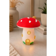 Wowolab Mantar Ev Temalı LED Tealight Mumluk Dekoratif Masaüstü Gece Lambası