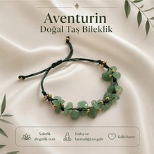 Femenino Yeşil Aventurin Doğal Taş Makrome Bileklik