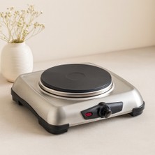 Alvera Mini Elektrikli Ocak 1500W Tek Gözlü 18 cm Ayarlı Termostat