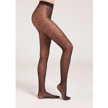 Calzedonia Mini Kalp Motifli 30 Denye Ince Külotlu Çorap
