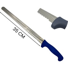 Depposite Mavi Saplı Pastacı Bıçağı Kalın Diş 35 cm / Yüksek Kalite