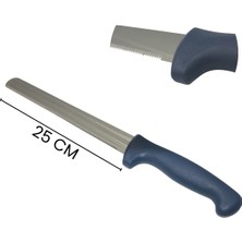 Depposite Mavi Saplı Pastacı Bıçağı Ince Diş 25 cm / Yüksek Kaliteli