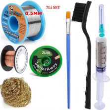 Smnr Mechanic Lehim Teli Seti SN63/PB37 40GR 0,5mm Flux Lehim Toplama 2UUL-2015 Emme Teli 2,0mm TK25