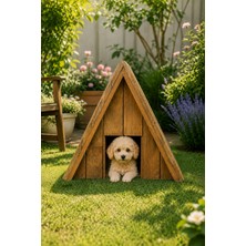 Vovikon Ahşap Küçük Boy Kedi Köpek Kulübesi Pati Evi Yuvası