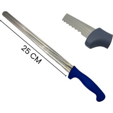 Depposite Mavi Saplı Pastacı Bıçağı Kalın Diş 25 cm / Yüksek Kalite