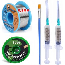 Smnr Mechanic Lehim Teli Seti SN63/PB37 40GR 0,5mm Flux Lehim Toplama 2UUL-2015 Emme Teli 2,0mm TK07