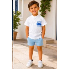 DMR Elegance 2/10 Yaş Keten Tişört Denim Şort Çocuk Takımı