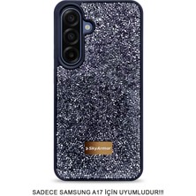 Skyarmor Samsung A17 Uyumlu Kafie Iç Yüzey Tasarımlı Taşlı Işıltılı Parlak Pırlanta Kılıf Dia Plus
