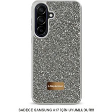 Skyarmor Samsung A17 Uyumlu Kafie Iç Yüzey Tasarımlı Taşlı Işıltılı Parlak Pırlanta Kılıf Dia Plus