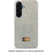 Skyarmor Samsung A17 Uyumlu Kafie Iç Yüzey Tasarımlı Taşlı Işıltılı Parlak Pırlanta Kılıf Dia Plus