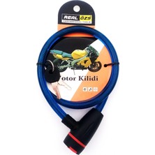 TAN EXPRESS Bisiklet ve Motosiklet Kilidi Anahtarlı 12X80 cm ÖZS-1834 Mavi 1 Adet