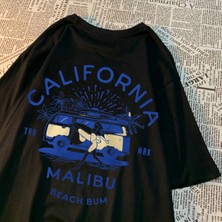 Tarzsokak Siyah California Malibu Plaj Serseri Yaz Yeni Streetweet Çift Tee Elbise T Des