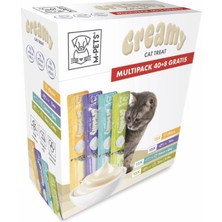 Alispet M-Pets Creamy 4 Lezzet Karışık Krema Kedi Ödül Maması 15GR 40 Adet+8 Adet Hediye!