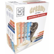 Alispet M-Pets Creamy 4 Deniz Lezzetleri Karışık Kedi Ödül Maması 15GR 40 Adet+8 Adet Hediye!