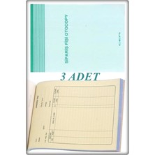 TAN EXPRESS 3 Adet Sipariş Fişi Otokopili 2/50-2 Nüsha 14X20 cm