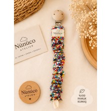 Drsn Ticaret Nünüco Atelier El Yapımı Emzik Askısı | %100 Pamuk Kumaş | Bpa Içermez Klips | Güvenli Emzik Tutucu