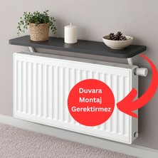Kydonia Home 60X15 cm Montajsız Petek Üstü Dekoratif Raf Kalorifer Peteği Üstü Uçan Raf
