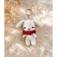 Sevimli İlmekler Amigurumi Örgü El Yapımı Tavşan Anahtarlık