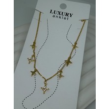 Luxury Jewelry Gold Yıldız Figürlü Taş Detaylı Halhal