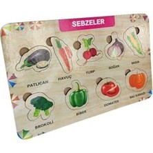 Esranın Dünyası Ahşap Bultak Sebzeler Puzzle Eğitici Oyuncak 12991453852