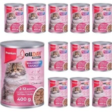 Esranın Dünyası Allday Tavuklu Yavru Kedi Konservesi 400 gr x 12 Adet
