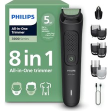 Esranın Dünyası Philips MG3940/15 8'i 1 Arada Çoklu Bakım Seti | Sakal Kılı Burun Süsü | Ayarlanabilir Tarak 3-7 mm + Saç ve Vücut Tarakları | 70 Dk Kablosuz | Yıkanabilir Aksesuarlar | Şarj Edilebilir