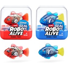 Esranın Dünyası Robo Fish Robotik Yüzme Balığı (Mavi + Kırmızı) Zuru Water Activated, Renk Değiştirir, Pillerle Birlikte Gelir, 'a Özel (2'li Paket) Seri 3