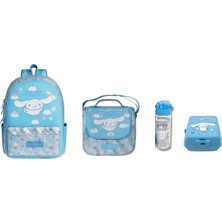Cinnamoroll Desenli Mavi Okul Çantası Seti ( 4 Parça)